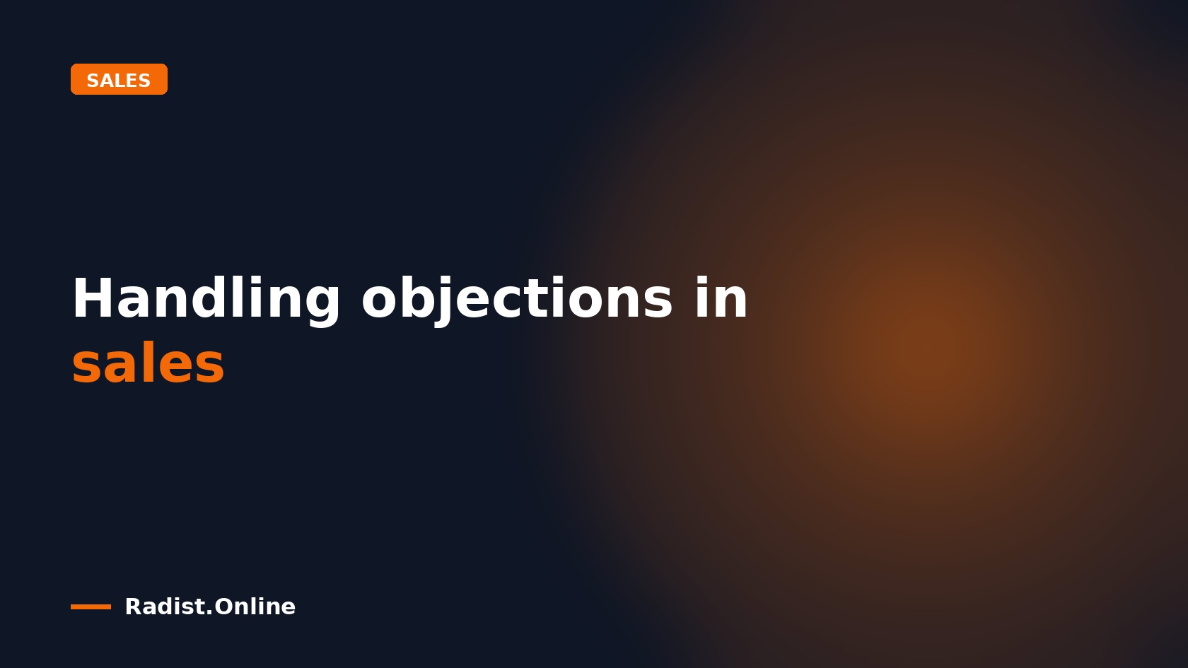 Handling objections in sales