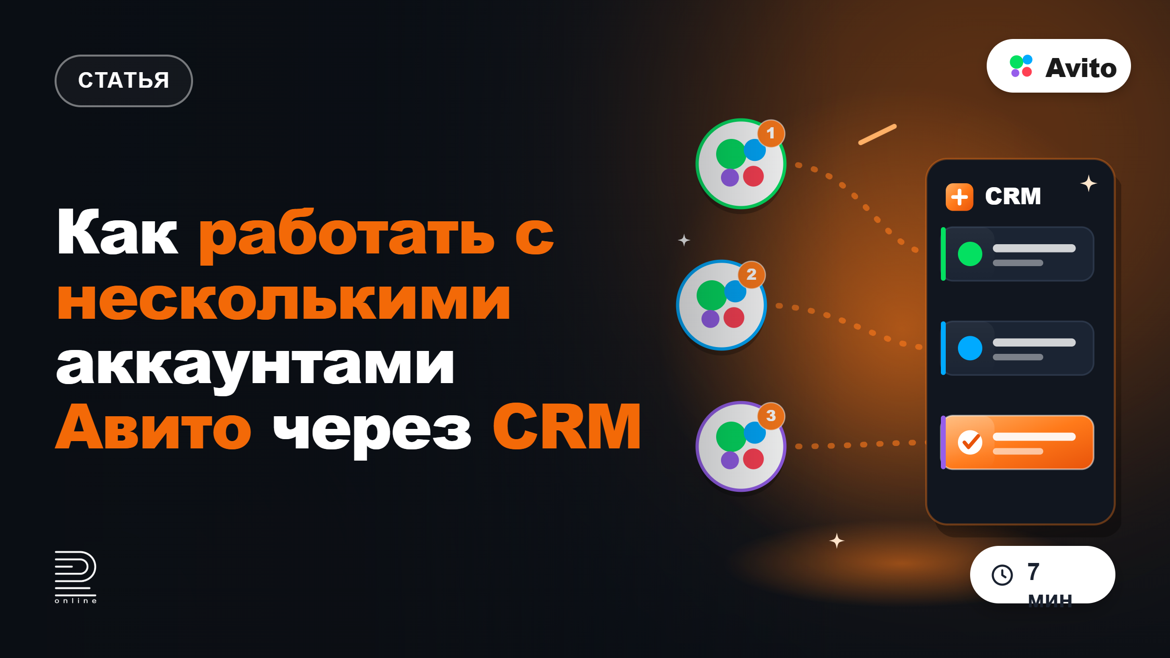 Как работать с несколькими аккаунтами Авито через CRM