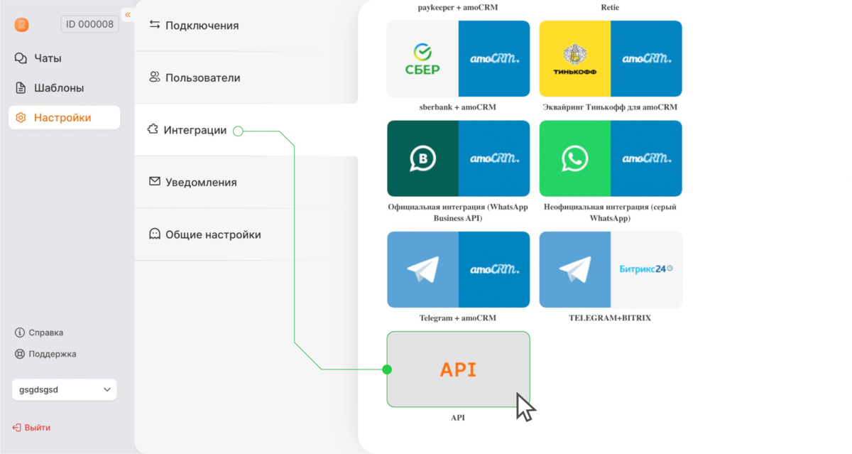 Внешнее API для разработчиков