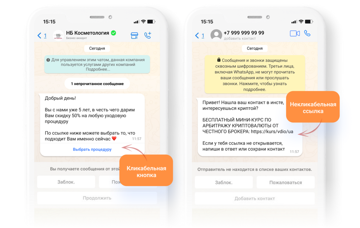 WhatsApp или WhatsApp Business API