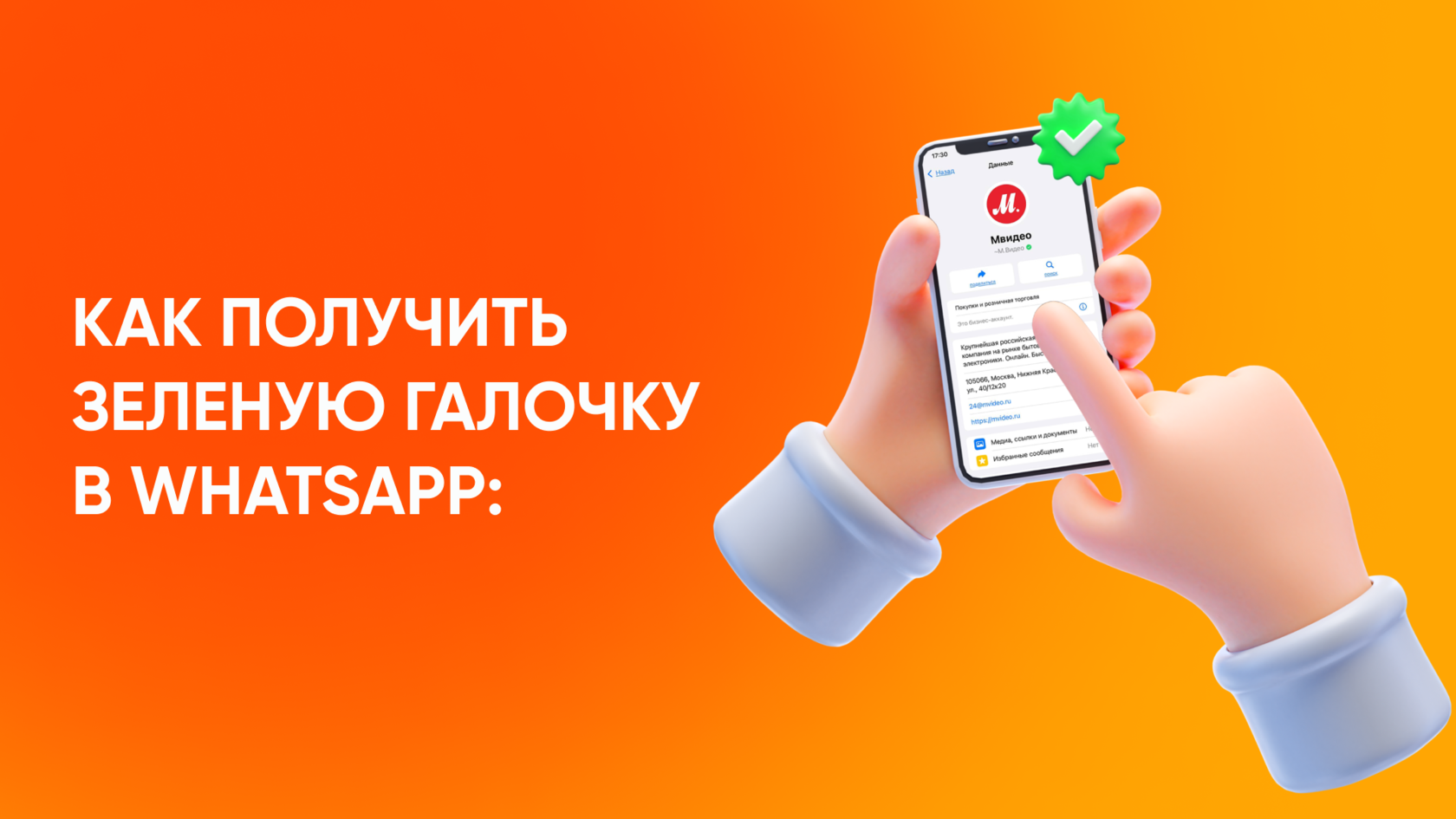 Получаем зеленую галочку в WhatsApp. Пошаговая инструкция